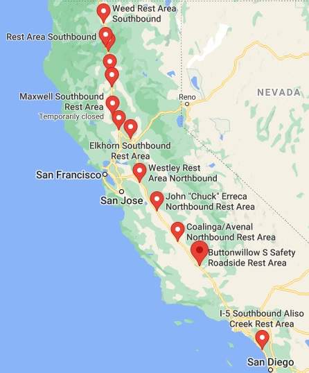 California-Rest-Areas-Map