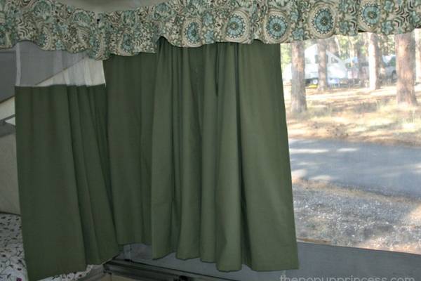 Pop Up Camper Shower Curtain Diy, What Size Shower Curtain For Travel Trailer