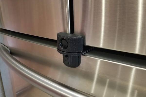 refrigerator door lock for rv