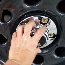Removing-Chevy-Lug-Nut-Covers